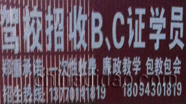 驾校招收B C证学员