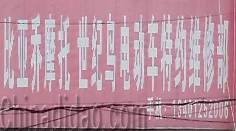 东台市唐洋镇比亚乔摩托，世纪鸟电动车特约维修部